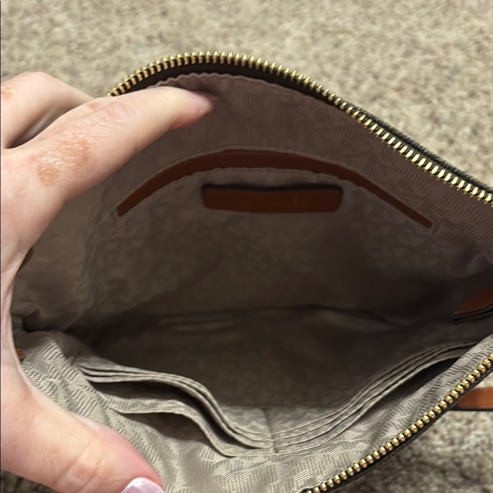 Michael Kors Brown Messenger Bag with Monogram Print - Mint condition - Picture 3 of 4